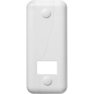 Weiße Schellenberg Abdeckplatte Duo Maxi für Rollladen Gurtwickler mit 105mm Lochabstand.