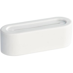 Weißer, selbstklebender Hama Kabelhalter (2er-Set) für ordentliche Kabelführung.