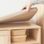 SoBuy Schuhbank FSR163-N mit Stauraum, Naturholz mit beigem Sitzkissen, offene Ansicht.