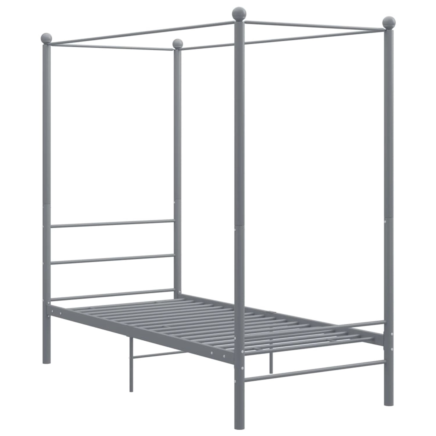 Himmelbett Grau Metall 90x200 Cm günstig online kaufen