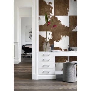 Origin Wallcoverings XXL-Vliestapete Kuhfell-Optik Braun und Weiß 50 x 900 cm
