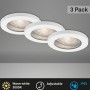 Briloner LED-Einbaustrahler 3er-Set, weiß, IP65, für Innenräume und Bad geeignet.