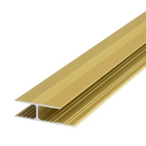 Goldenes Dalsys Übergangsprofil aus Aluminium, 200cm lang, für Bodenbeläge.