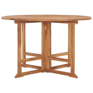 vidaXL Garten-Esstisch Klappbar Ø110x75 cm Massivholz Teak 318479