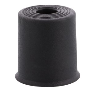 Schwarzer Wagner Türstopper Vulkano aus Gummi, 35x35mm, für Boden oder Wand.