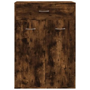 vidaXL Schuhschrank Räuchereiche 60x35x84 cm Holzwerkstoff 815417