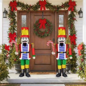 Costway Weihnachten Nussknacker Figur mit 110 Leds 170cm Weihnachtsdeko