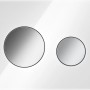Teceloop WC-Betätigungsplatte in Weiß mit Chrom-Tasten für Zweimengentechnik.