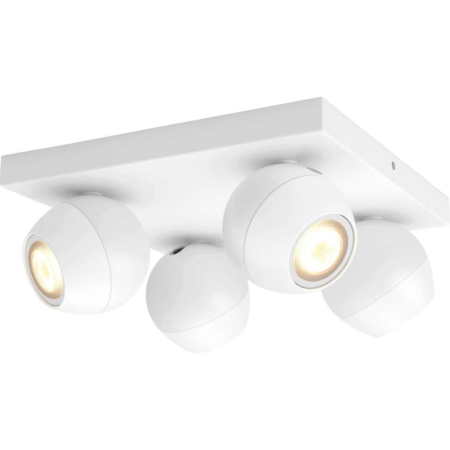 Philips Hue Bluetooth White Ambiance LED Deckenspot Buckram in Weiß 4x 5W 1 günstig online kaufen