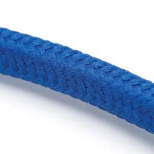 Blaues 3-adriges Textilkabel (Meterware) für Lampen und Leuchten.