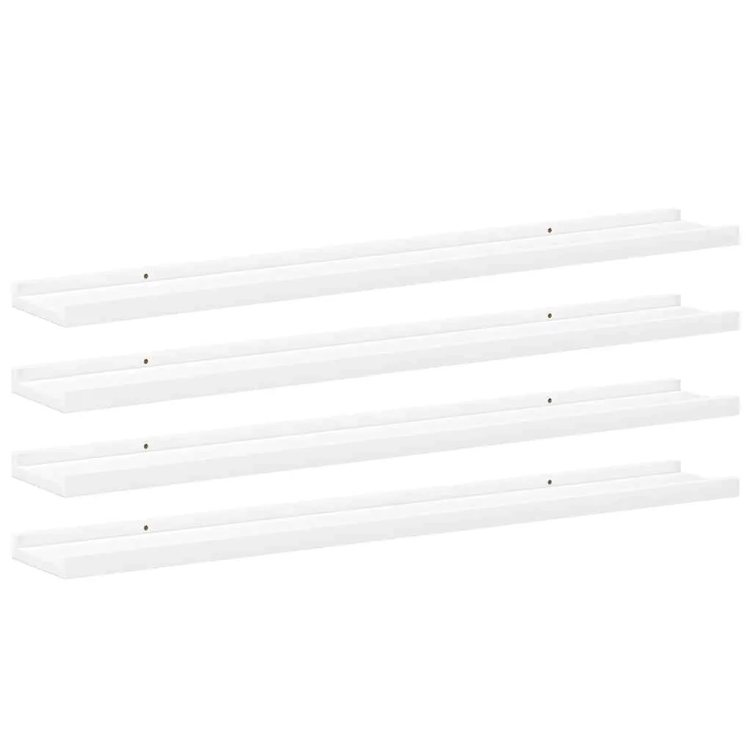 vidaXL Wandregale 4 Stk Weiß 80x9x3 cm 326662