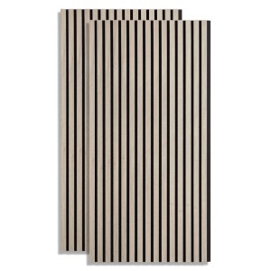 Homestyle4u 2er-Set Akustikpaneele Wandpaneele Panel 60x120 cm Grau 3D