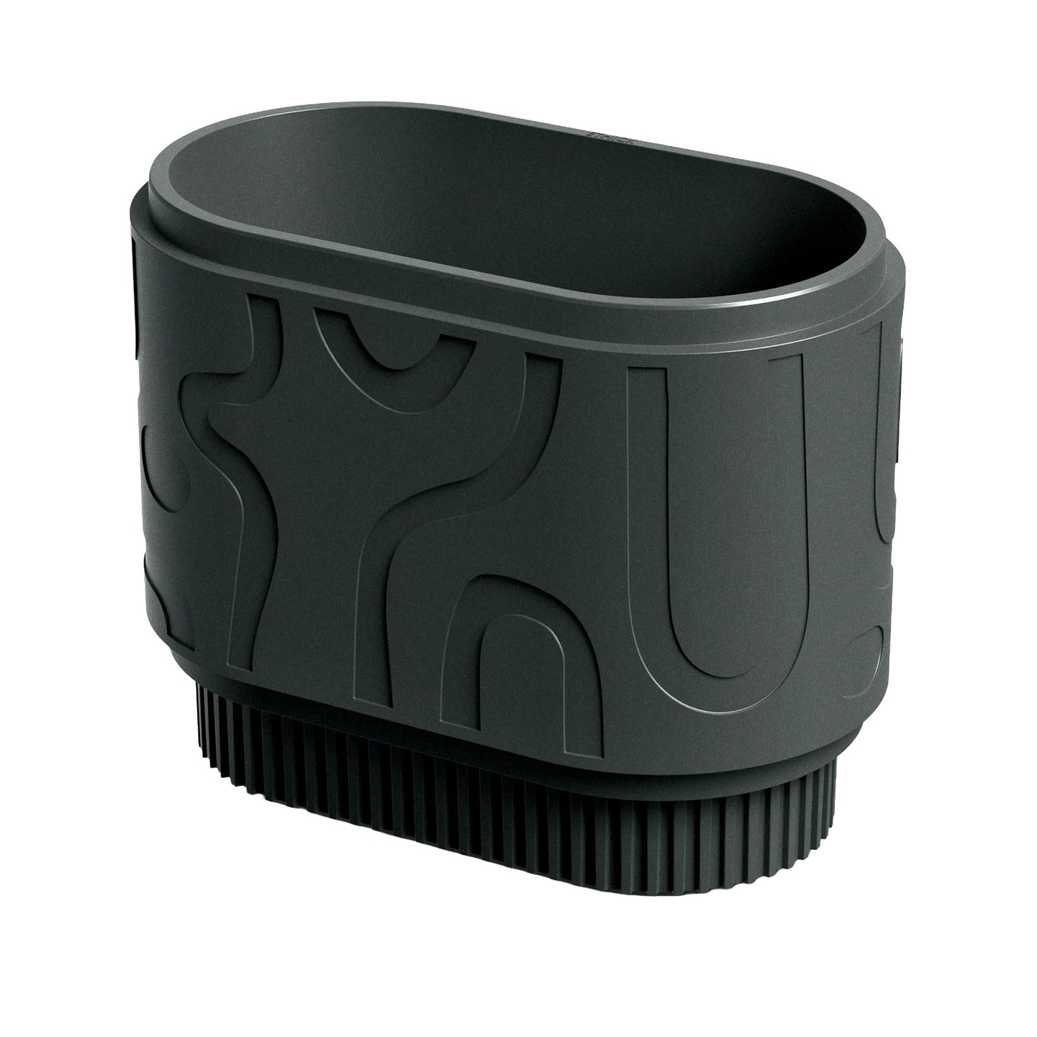 Prosperplast Blumentopf Folka Round Case 58 cm x 34 cm x 46 cm Charcoal