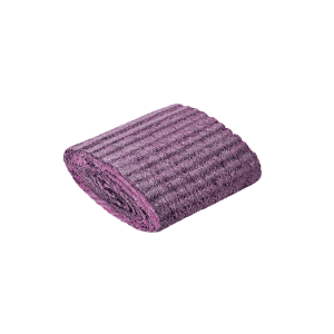 abrazo Reinigungspads für Töpfe & Pfannen, 10 x 8 Stück, rosa, aufgerollt.