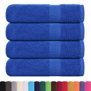 vidaXL Duschtücher 4 Stk Blau 70x140 cm 360 g/m² 100% Baumwolle 136714