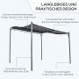 Graue Outsunny Pergola Gazebo mit Metallrahmen und Polyesterdach, ideal als Sonnenschutz.