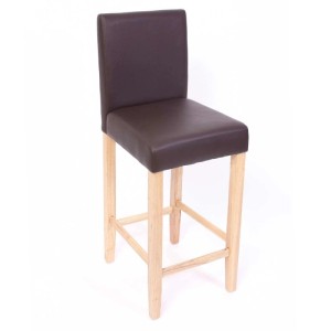 MCW Barhocker Cesena 2er-Set Braun Helle Füße