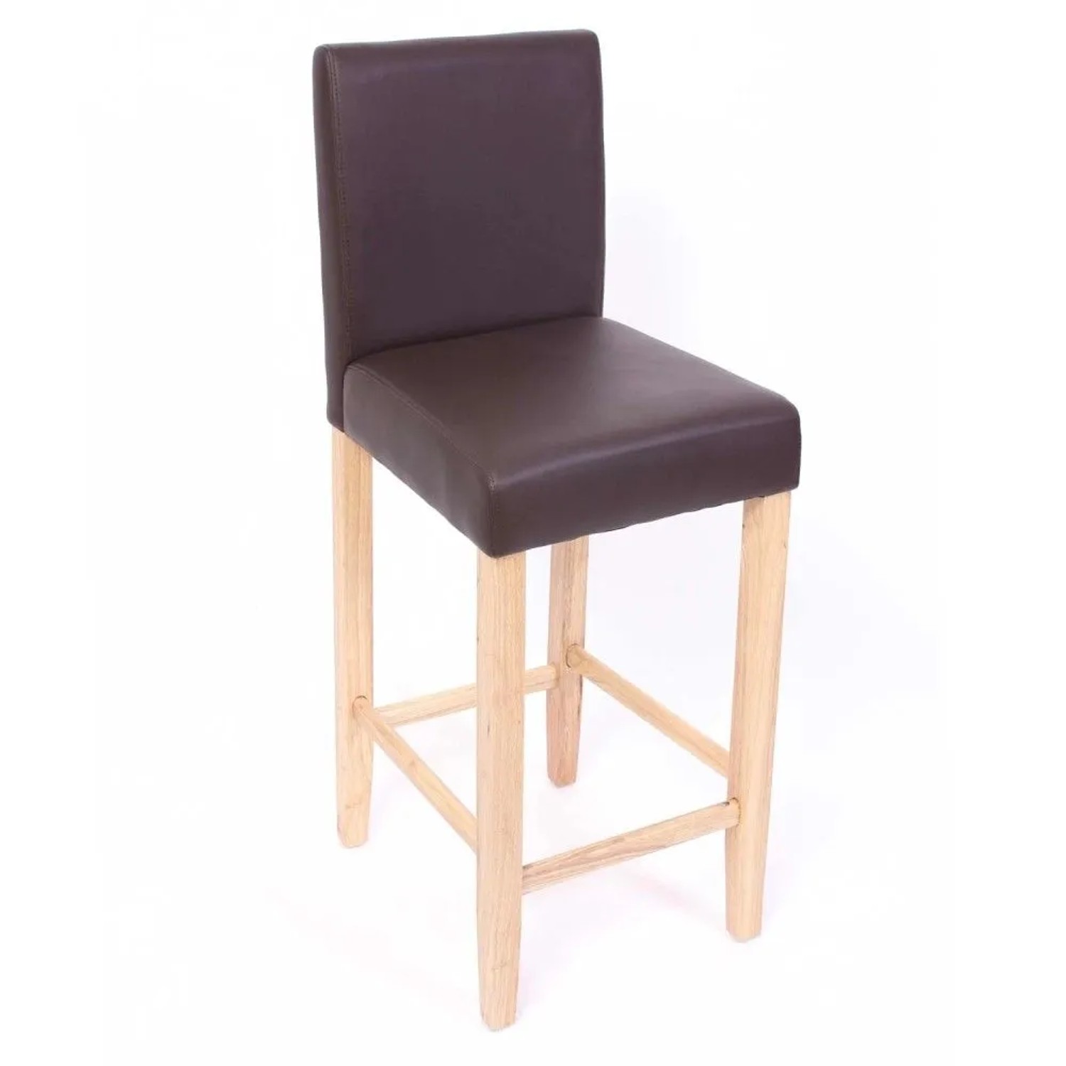 MCW Barhocker Cesena 2er-Set Braun Helle Füße