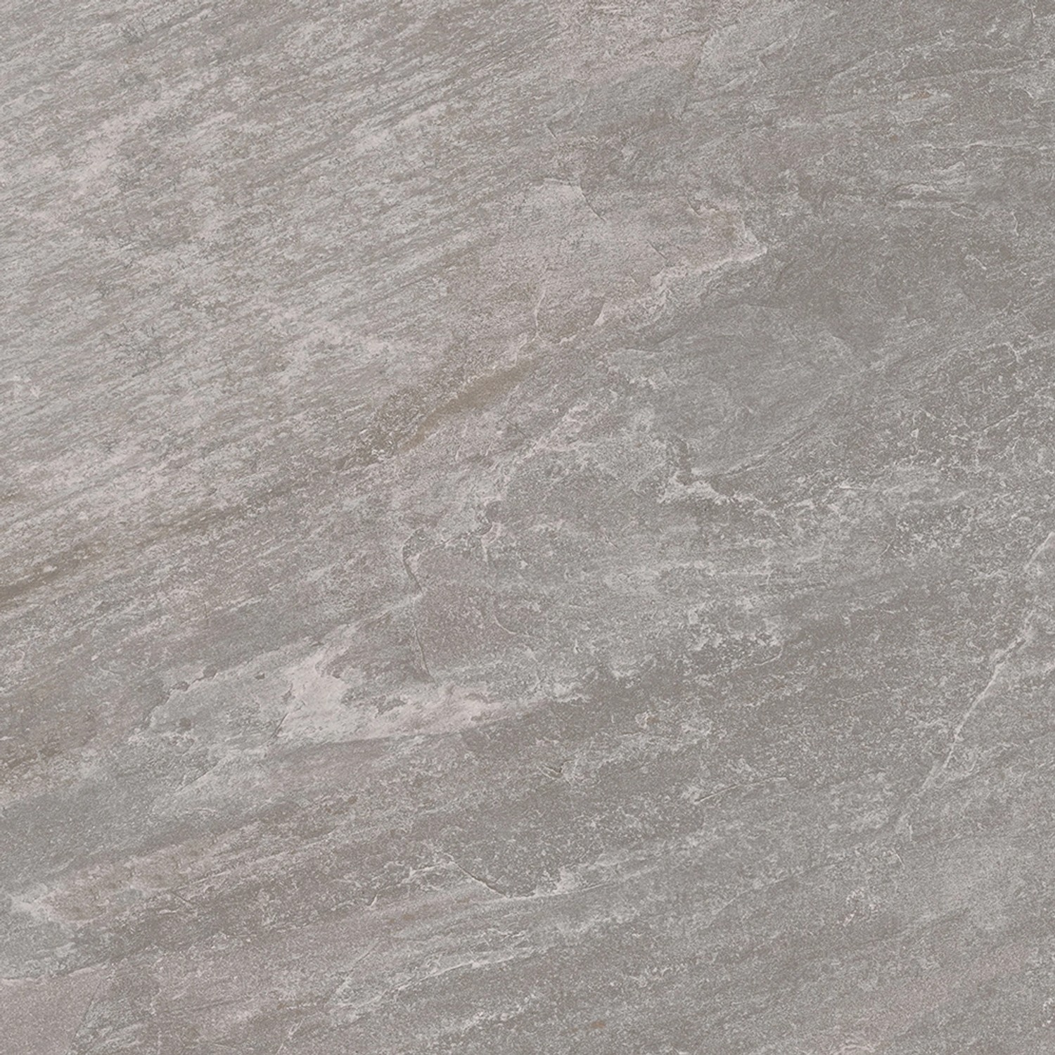 Graue Feinsteinzeug Bodenfliese Olympus, 59,7x59,7 cm, matte Steinoptik für Innen- und Außenbereich.