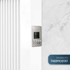 anapont Elektrischer Premium Heizkörper 1800 Watt W-LanSteuerung Elektroheizkörper Mit Speicherstein Schamotte - Energiesparend - Made In Germany