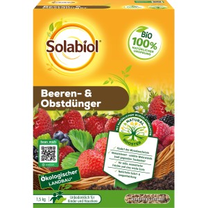 Solabiol Beeren- & Obstdünger 1,5kg: Universaldünger für süße Früchte und reiche Ernte im Garten.
