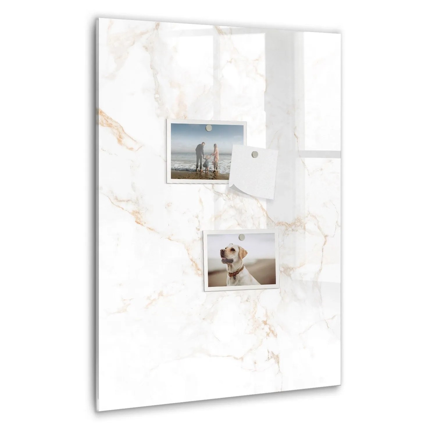 Tulup Magnetische Glastafel Eleganter Marmor 40x60 cm Magnettafel Mit Marker Beschreibbar Schwarzer Marker Magnettafel F...