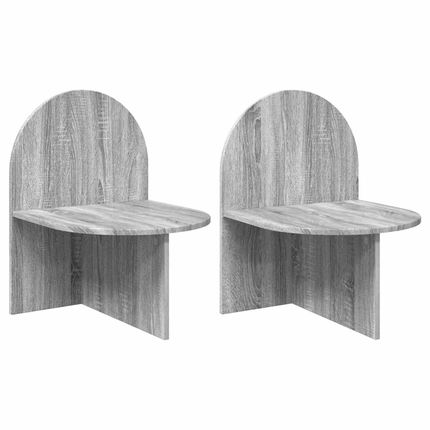 vidaXL Nachttisch 2 Stk Graues Sonoma 48 x 49 x 65 cm Holzwerkstoff 8001126