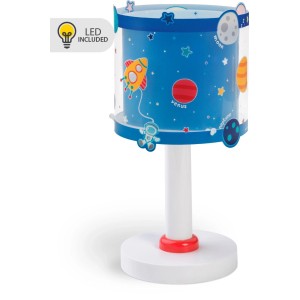 Dalber Tischlampe mit LED-Nachtlicht, Planeten und Sonnensystem-Motiv für Kinderzimmer.