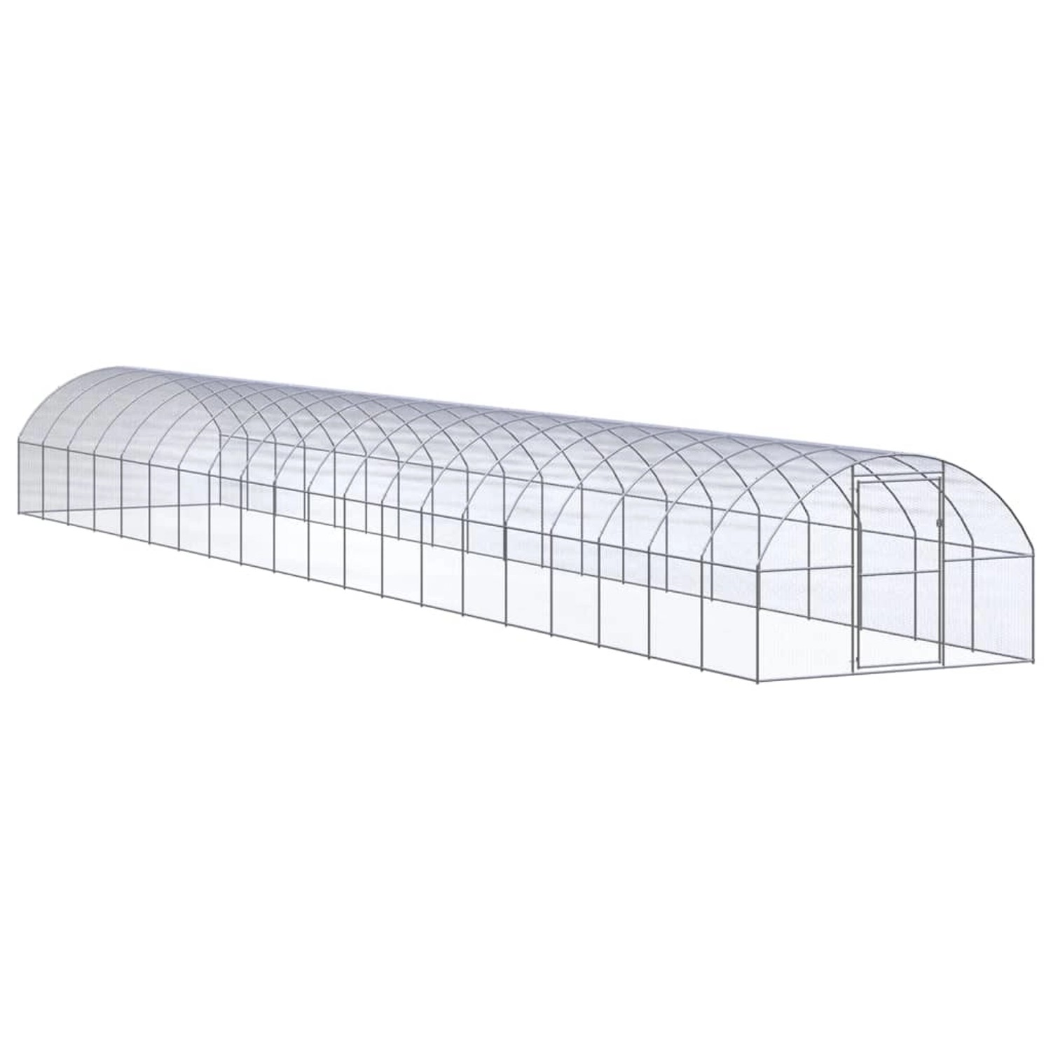 vidaXL Outdoor-Hühnerstall 3x20x2 m Verzinkter Stahl Modell 1