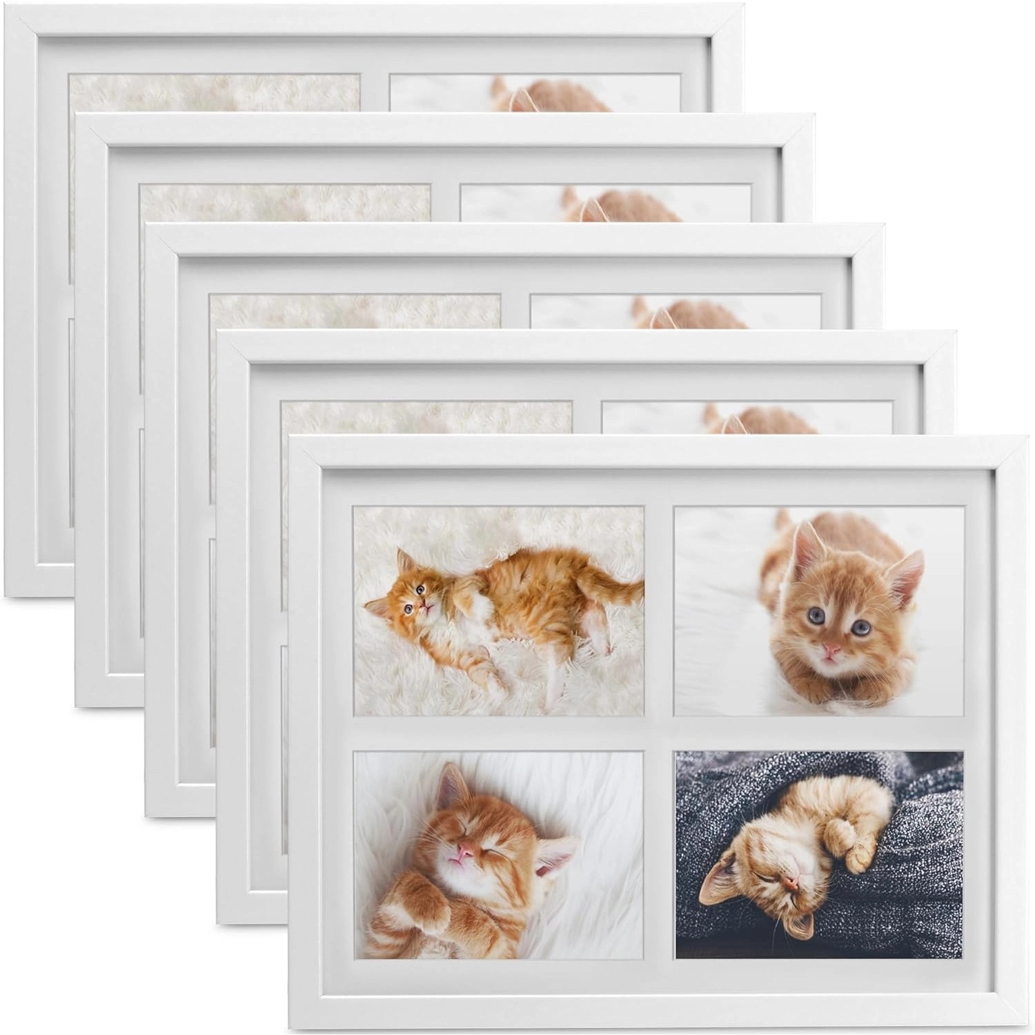 Bomoe Galeria Bilderrahmen 4 Bilder 10x15cm Weiß 5tlg günstig online kaufen
