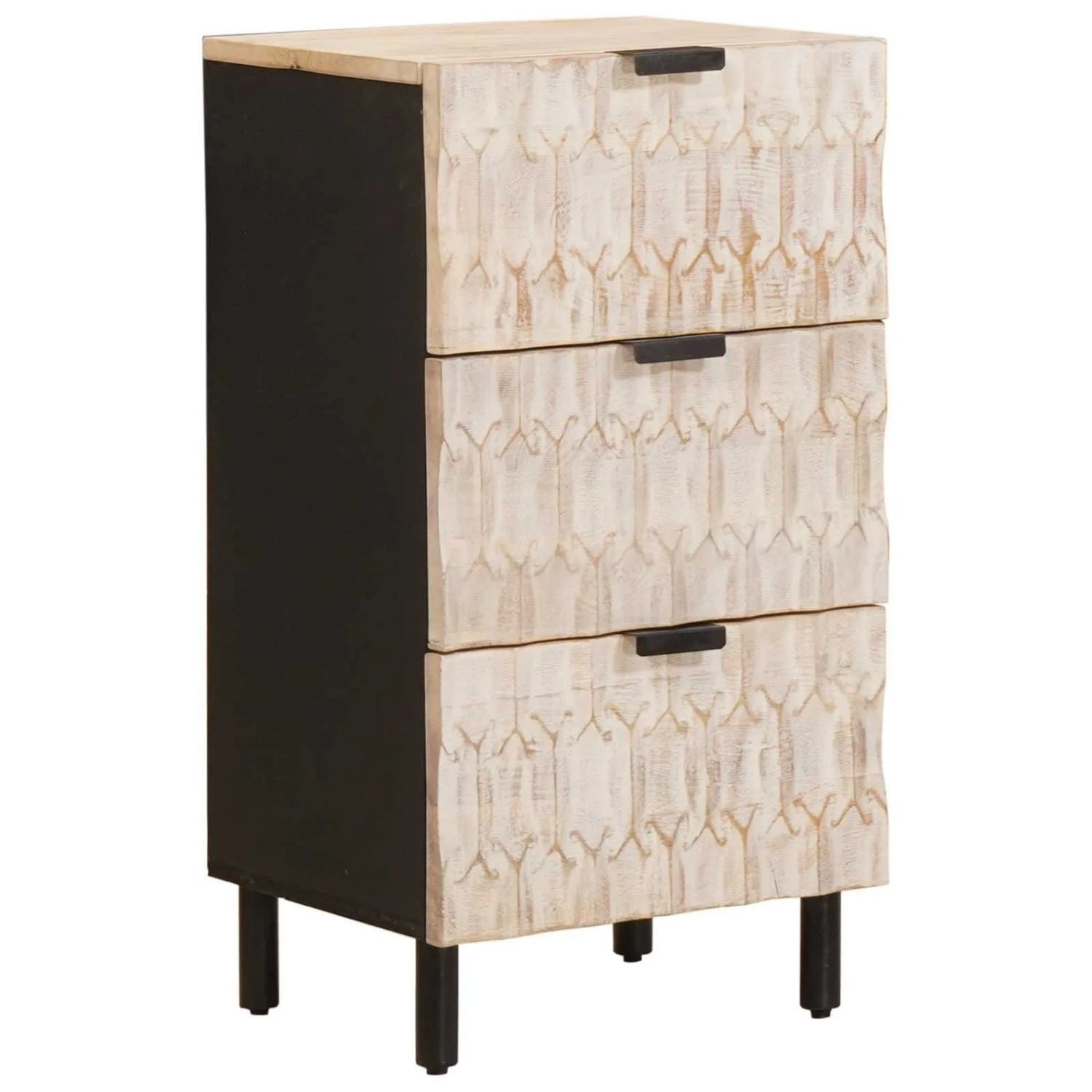 vidaXL Sideboard Weiße Gewaschene Oberfläche 40 x 33 x 75 cm 4017887