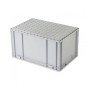 Graue PROREGAL Eurobox NextGen Store, 44 Liter, mit offener Front. Ideal für Lagerung und Transport.