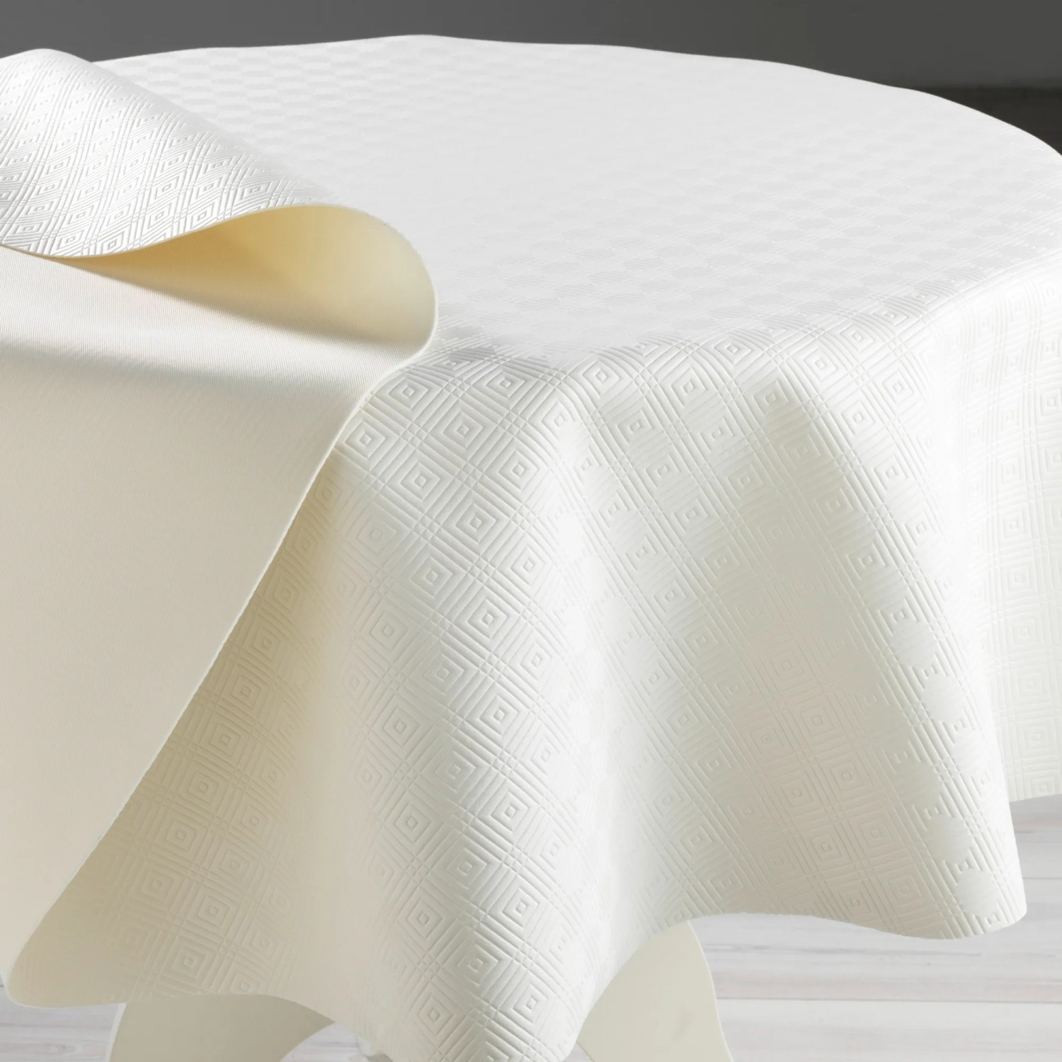 Venilia Tischschoner Meterware Bulgomme Standard PVC Weiß 140 cm kaufen bei OBI