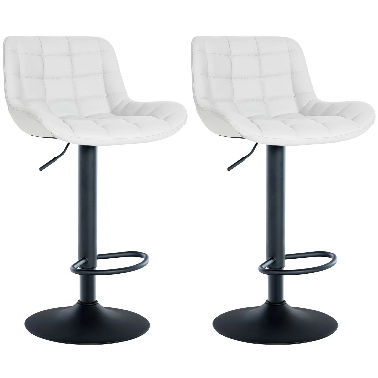 CLP 2er Set Barhocker Tover weiß/Kunstleder