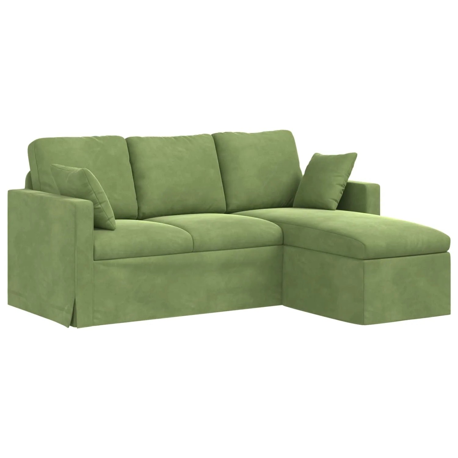 vidaXL Sofa Hellgrün 198 x 134 x 80 cm Samt 42024452