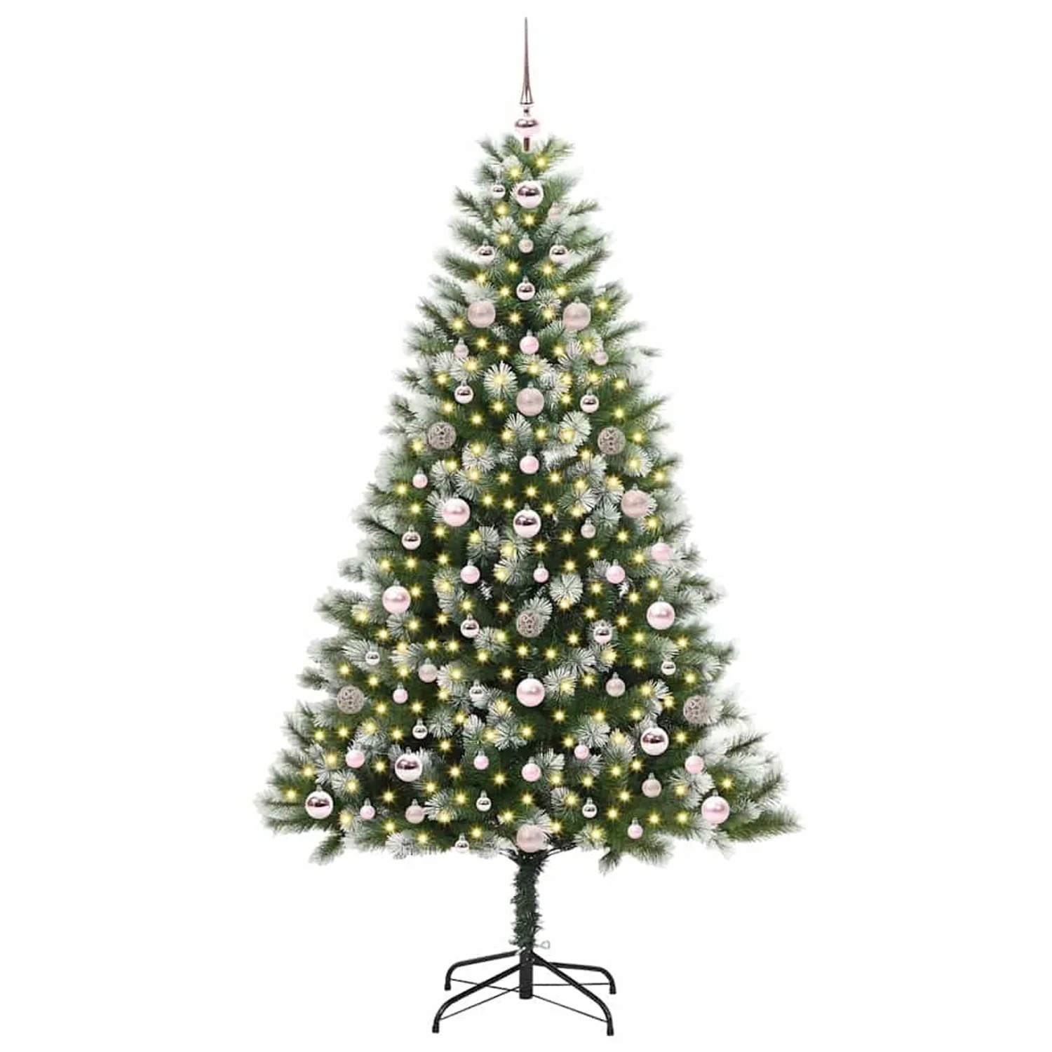 vidaXL Künstlicher Klapp Weihnachtsbaum mit Schneeüberzug 180 cm 3395444