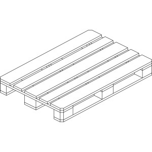 Weiße Osmo Möbelpalette aus Nadelholz, 13x80x120cm, ideal für DIY Möbelbau.