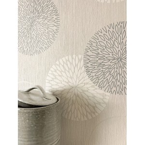 Newroom Vliestapete Raina Beige Kreise Retro FSC®