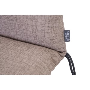 Siena Garden Sesselauflage Comfort, 96x48x7 cm, Taupe, mit Bindebändern.