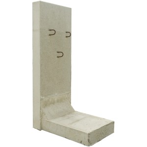 Grauer EHL L-Stein Stützwinkel, 50x130 cm, für Einfassungen und Mauersysteme.