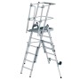MUNK Plattformleiter FlexxStep mit 4 Sprossen, Teleskopaufsatz und 2 Zusatzsprossen.