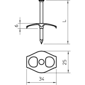 OBO Bettermann Nagel Fix 3,5x60mm 100 Stück
