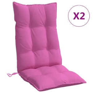 vidaXL Hochlehner-Auflagen 2 Stk Rosa Oxford-Gewebe 377662