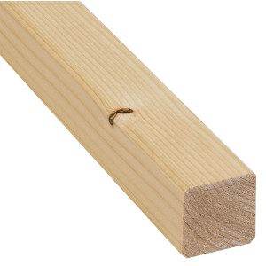 Gehobeltes Rahmenholz Fichte/Tanne, 45x45x2400 mm, für Innenausbau.