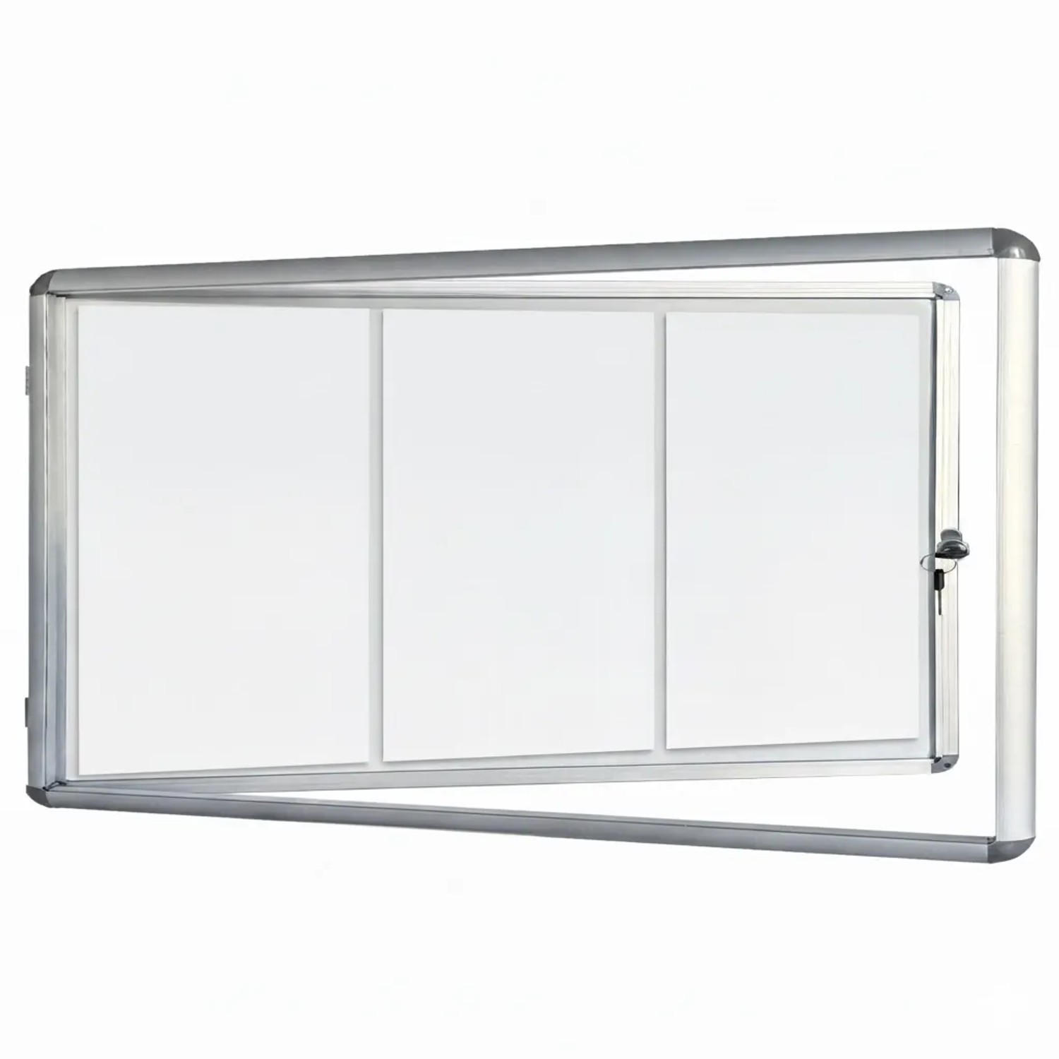 Floordirekt Schaukasten Premium Acrylglas Magnetisch Beschreibbar Alu-Rahmen 3 x A4