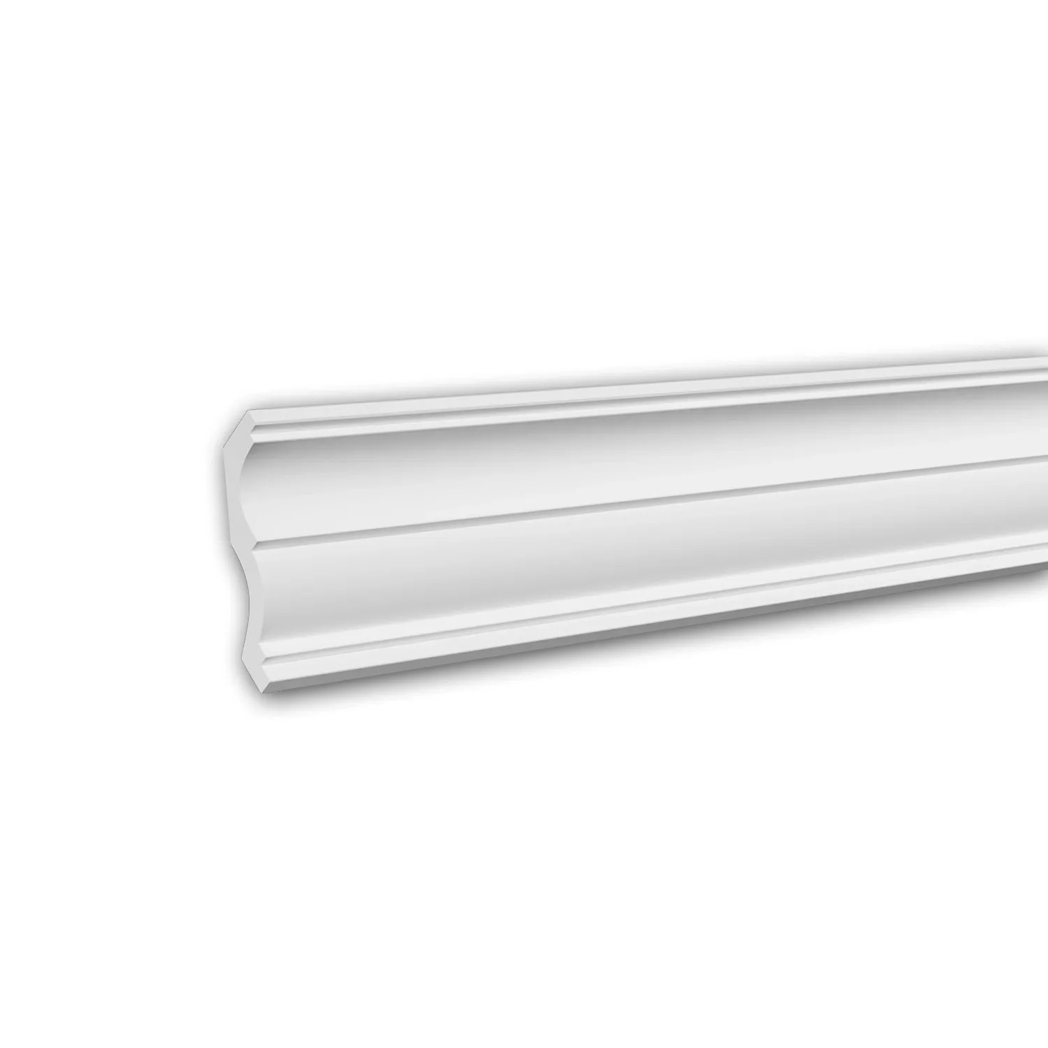 PROFHOME 150161 Eckleiste aus Polyurethan Deckenleiste Stuckleiste 2 m 200 cm x 9,1 cm x 8,2 cm Weiß