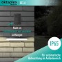 Oktaplex Bela Dämmerungsschalter in Anthrazit für Außenmontage, IP65 wetterfest.