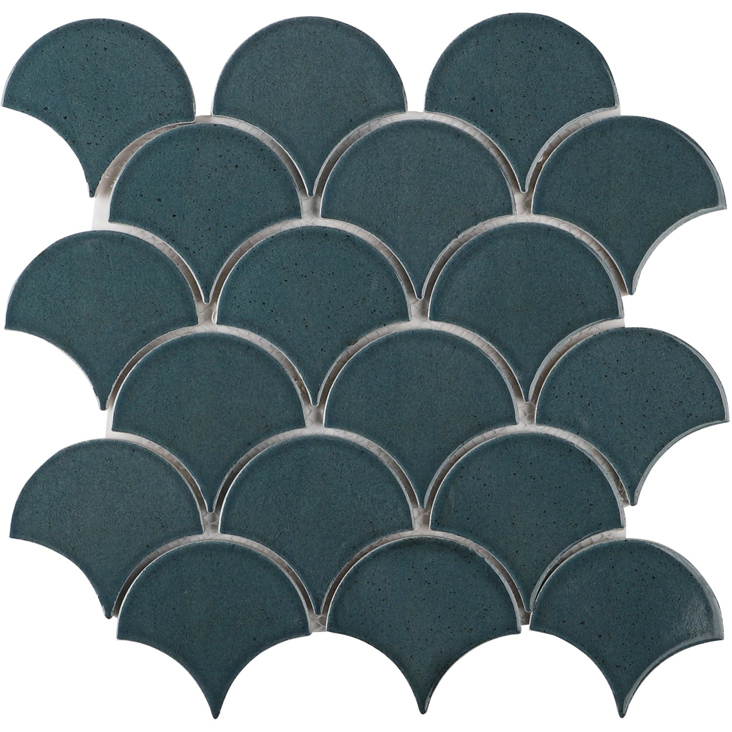 Mosaikmatte Castello Fächer Keramik Dunkelblau 29,2 cm x 30,3 cm günstig online kaufen