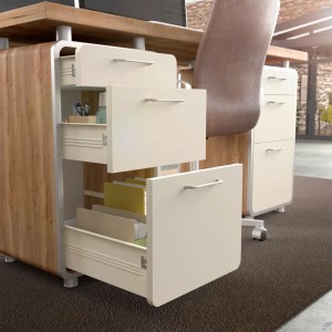 SOTECH Schubladensystem Metallbox Zargenhöhe 86 mm NL 300 mm Cremeweiß