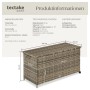 Tectake Auflagenbox Kuusamo, 253 L, Rattangeflecht, Rollen, 116x54x64 cm. Garten Zubehör.